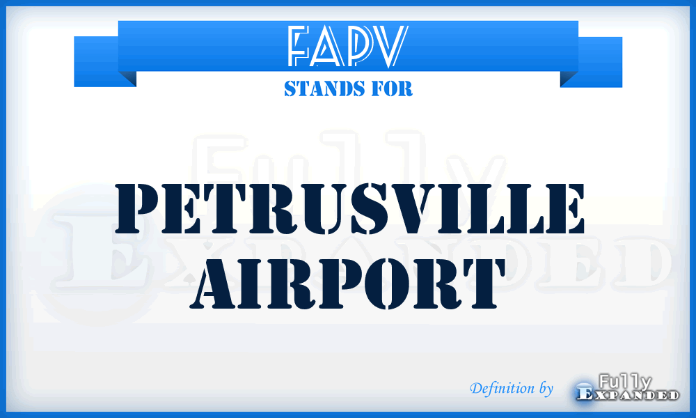 FAPV - Petrusville airport