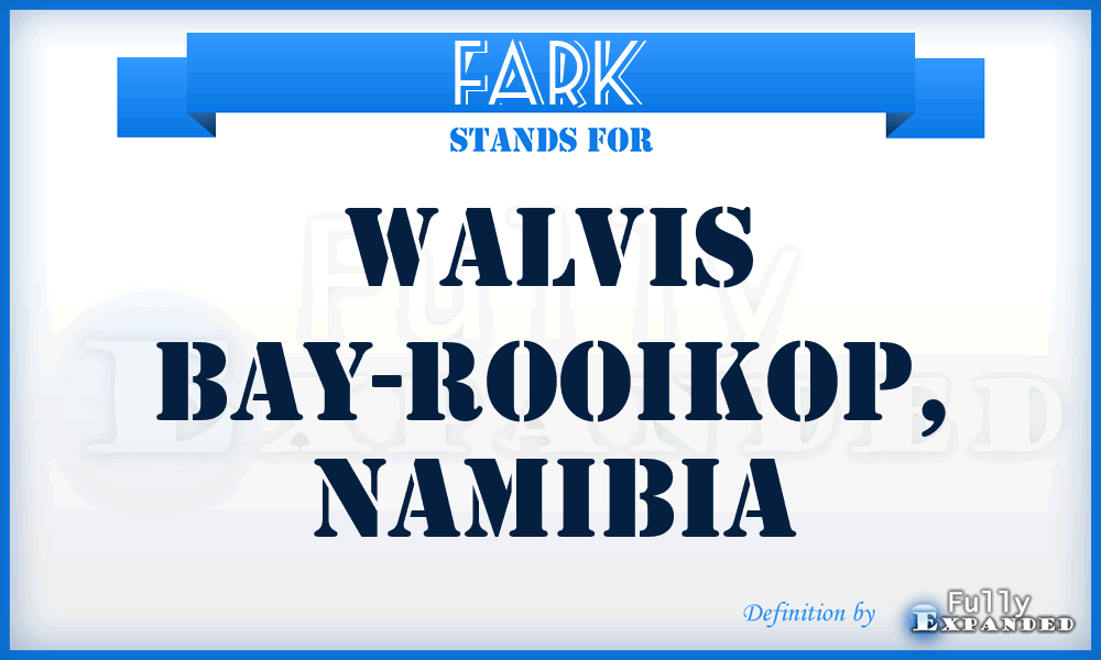 FARK - Walvis Bay-Rooikop, Namibia