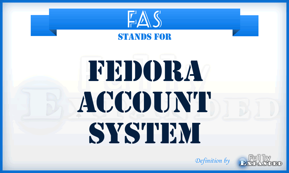 FAS - Fedora Account System