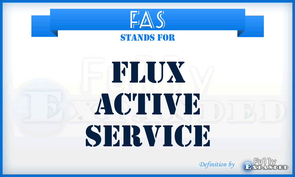 FAS - Flux Active Service