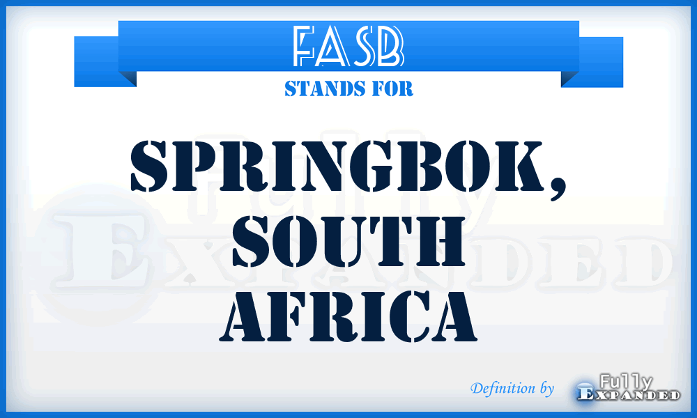 FASB - Springbok, South Africa