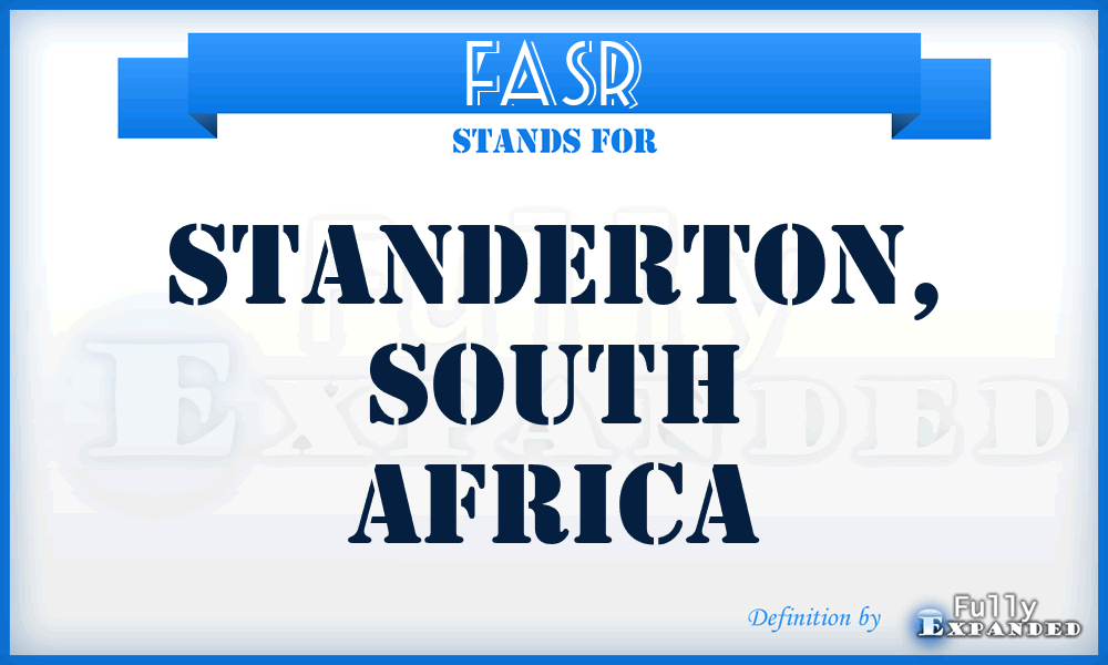 FASR - Standerton, South Africa