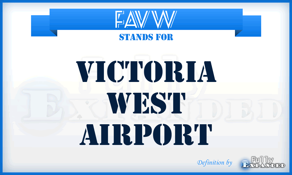 FAVW - Victoria West airport