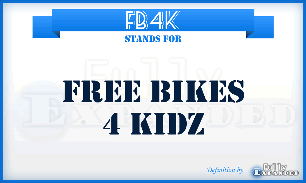 FB4K - Free Bikes 4 Kidz