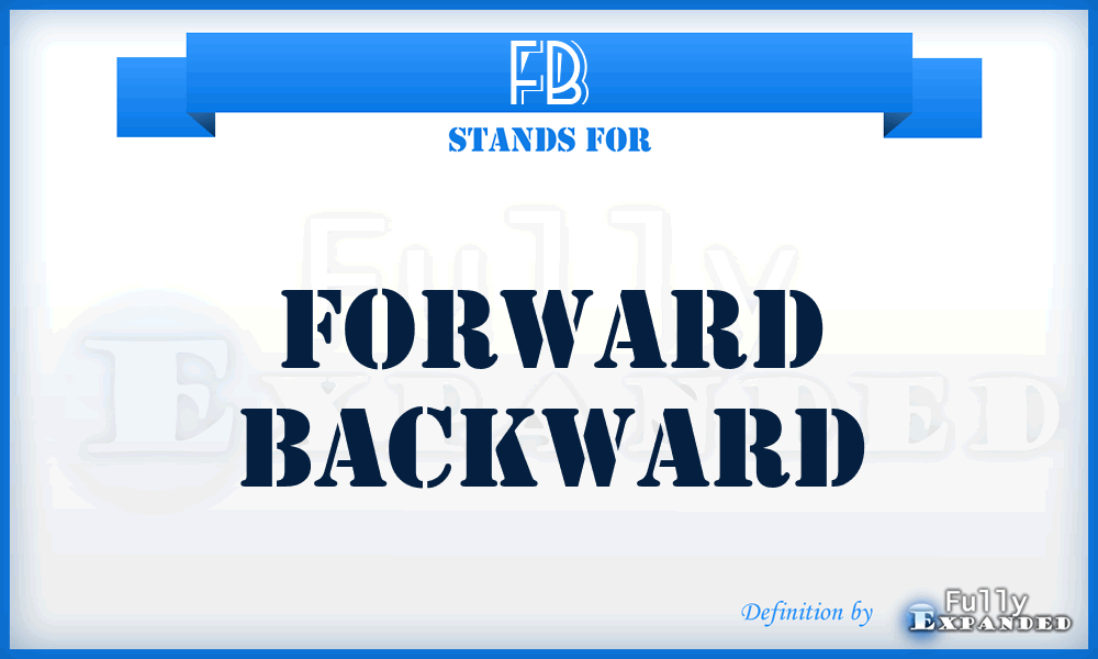 FB - Forward Backward