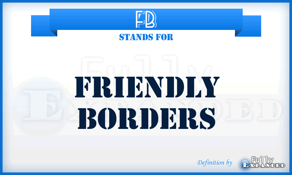 FB - Friendly Borders