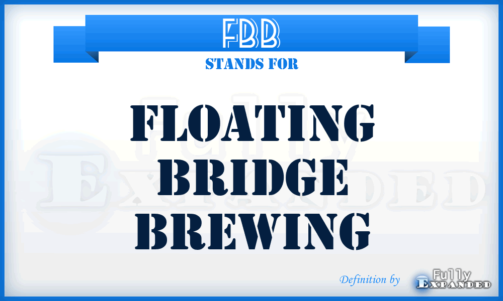 FBB - Floating Bridge Brewing