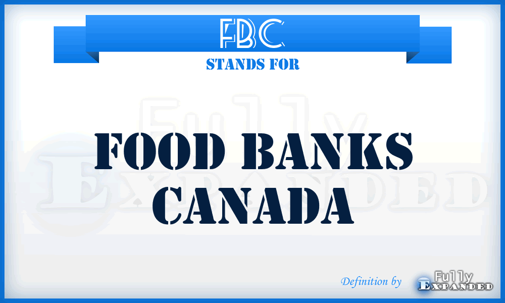 FBC - Food Banks Canada
