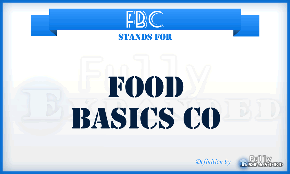 FBC - Food Basics Co