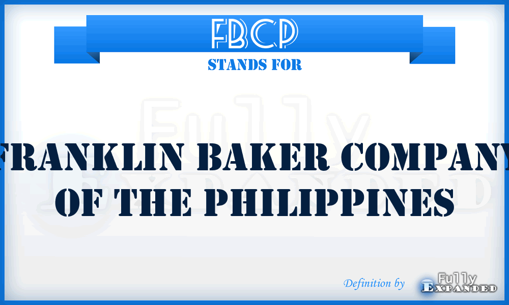 FBCP - Franklin Baker Company of the Philippines