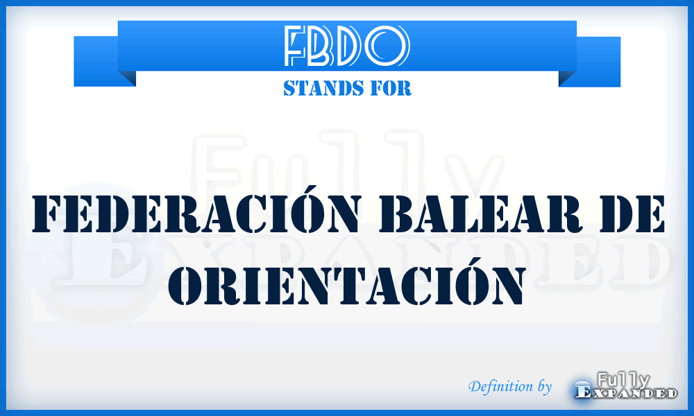 FBDO - Federación Balear de Orientación
