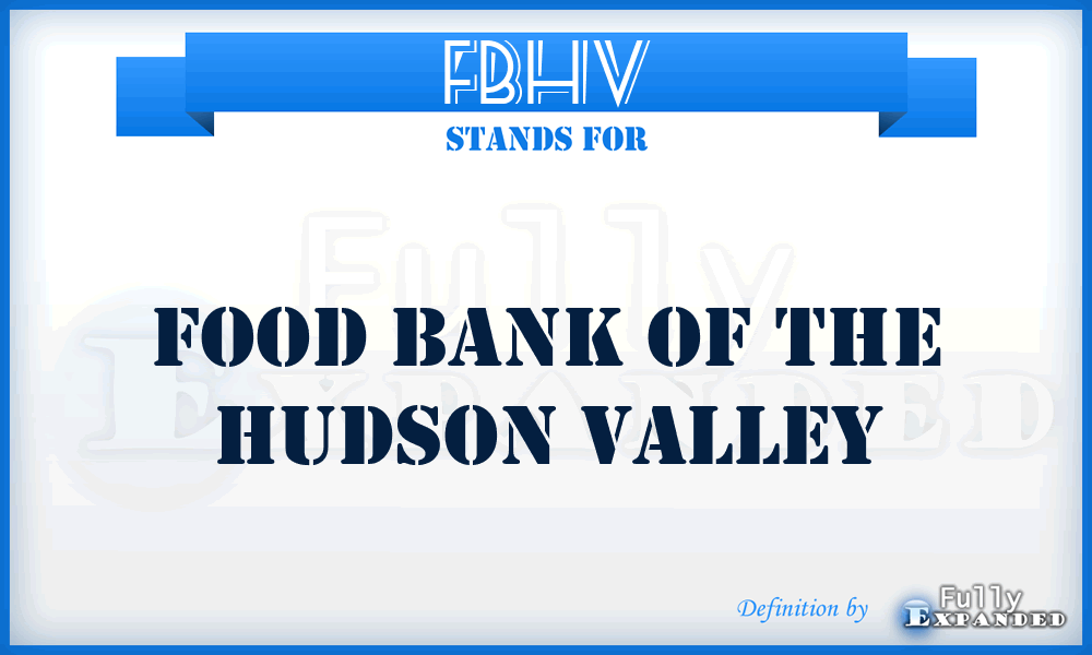 FBHV - Food Bank of the Hudson Valley