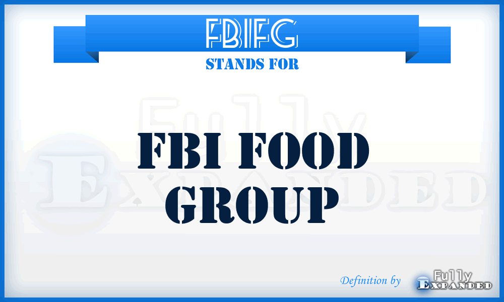 FBIFG - FBI Food Group