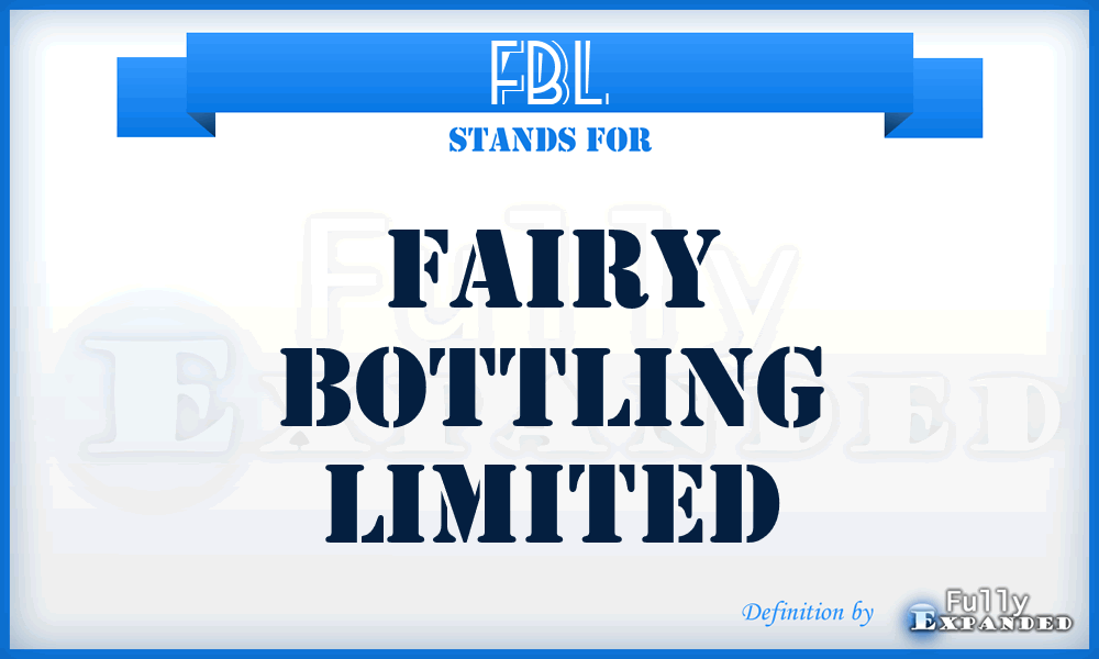 FBL - Fairy Bottling Limited