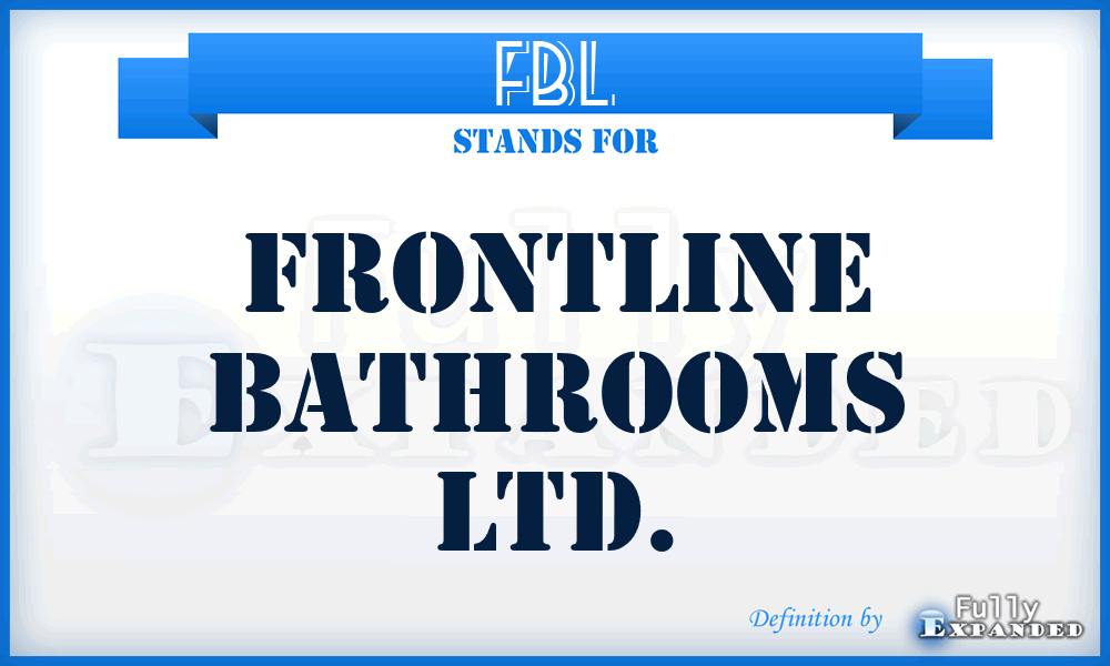 FBL - Frontline Bathrooms Ltd.