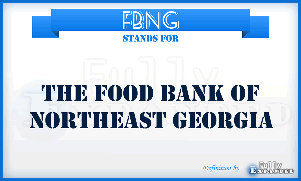 FBNG - The Food Bank of Northeast Georgia