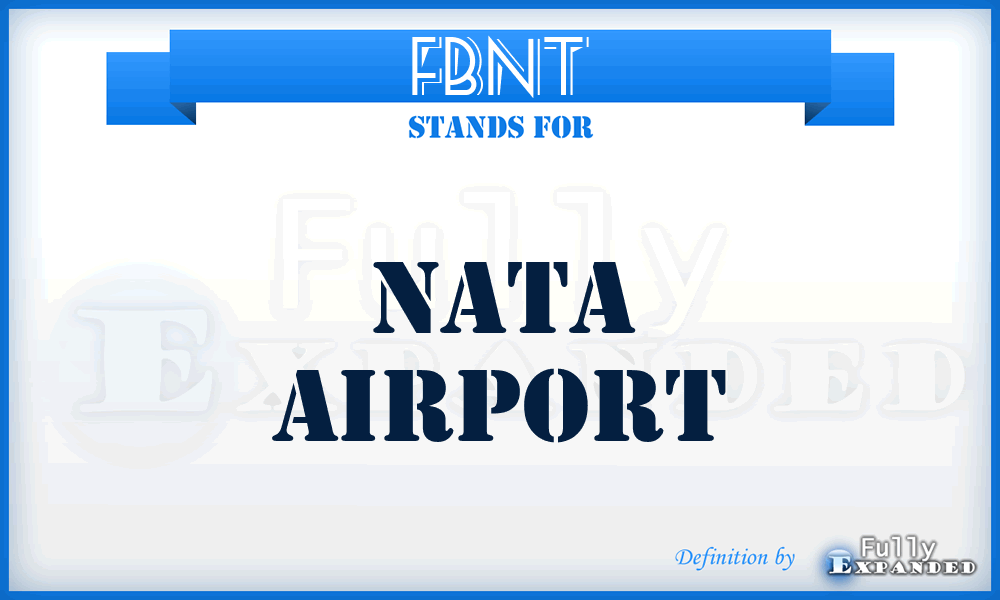 FBNT - Nata airport