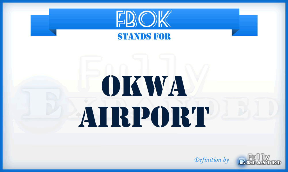 FBOK - Okwa airport