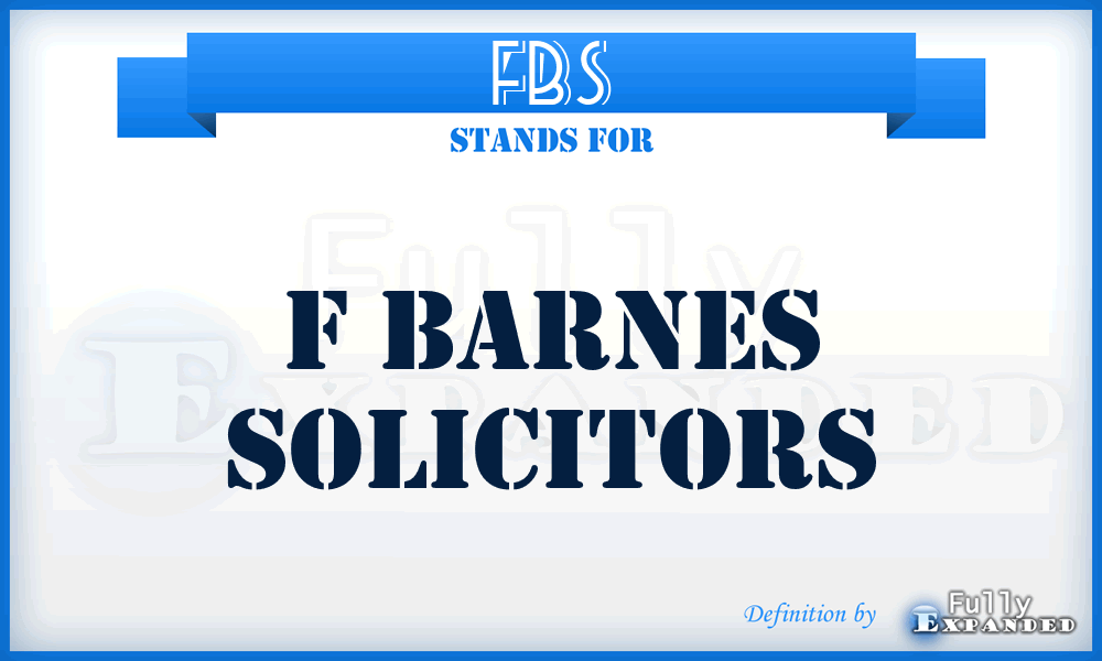 FBS - F Barnes Solicitors
