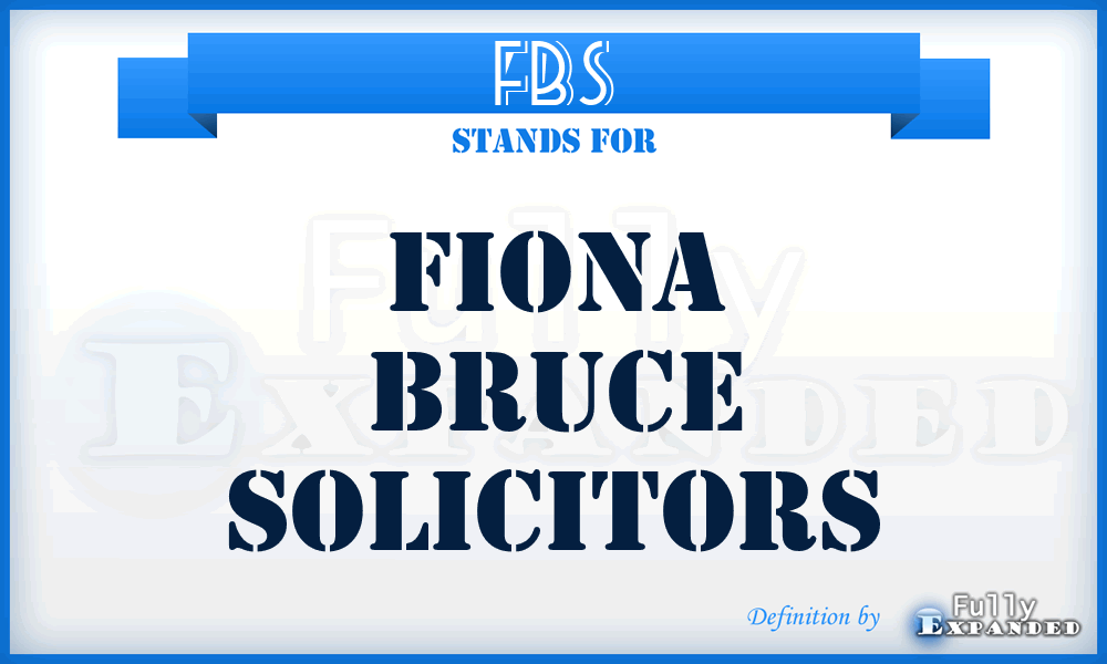 FBS - Fiona Bruce Solicitors