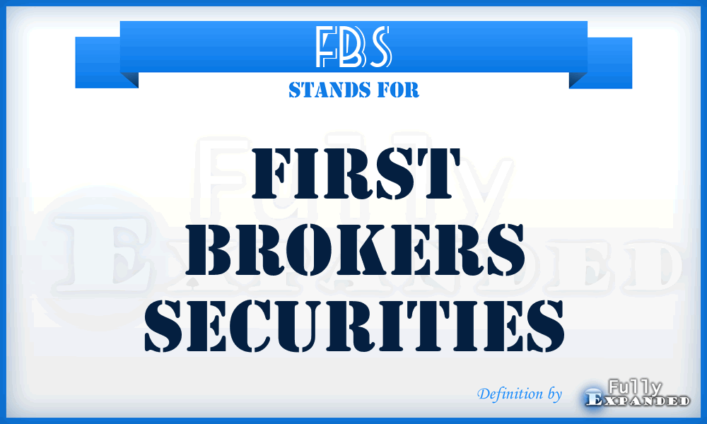 FBS - First Brokers Securities