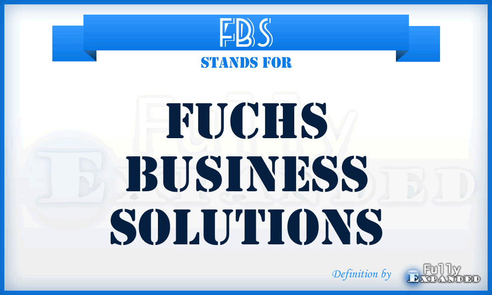FBS - Fuchs Business Solutions