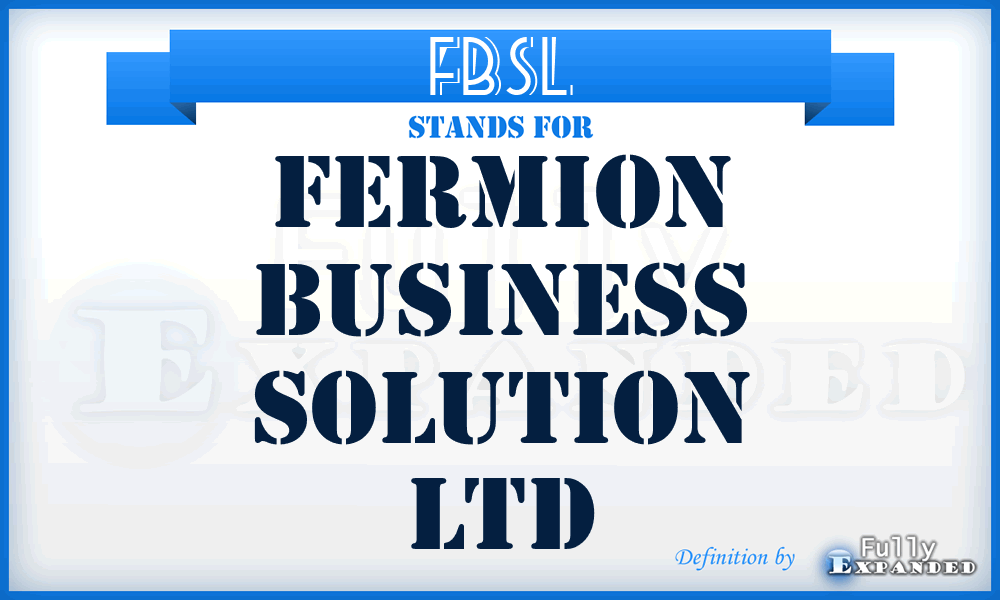 FBSL - Fermion Business Solution Ltd