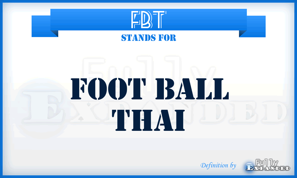 FBT - Foot Ball Thai