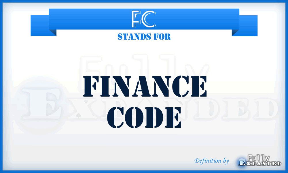 FC - Finance Code