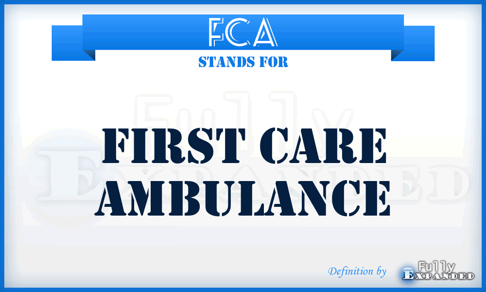 FCA - First Care Ambulance