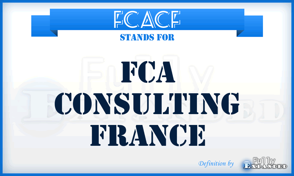 FCACF - FCA Consulting France