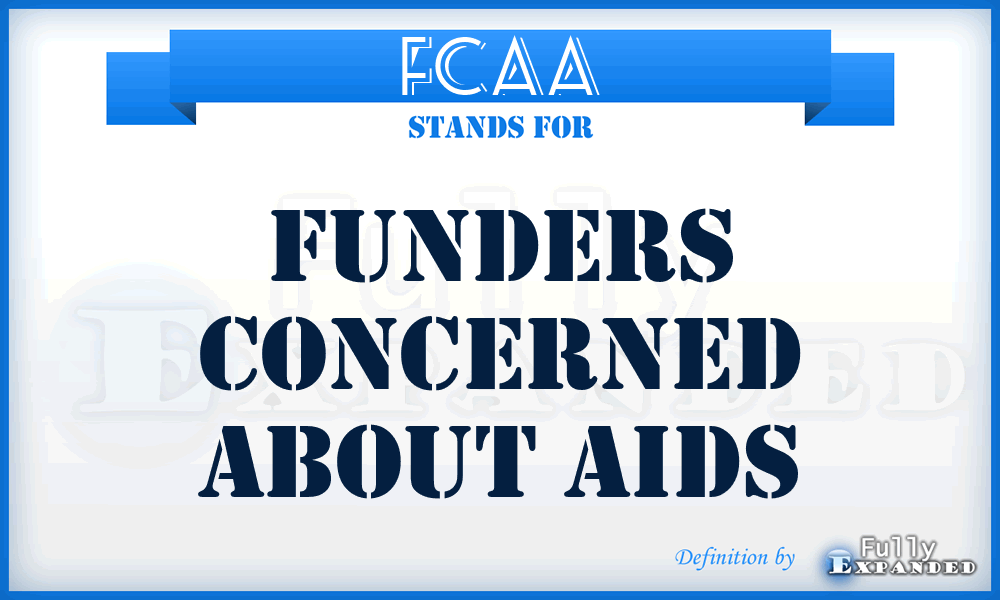 FCAA - Funders Concerned About AIDS