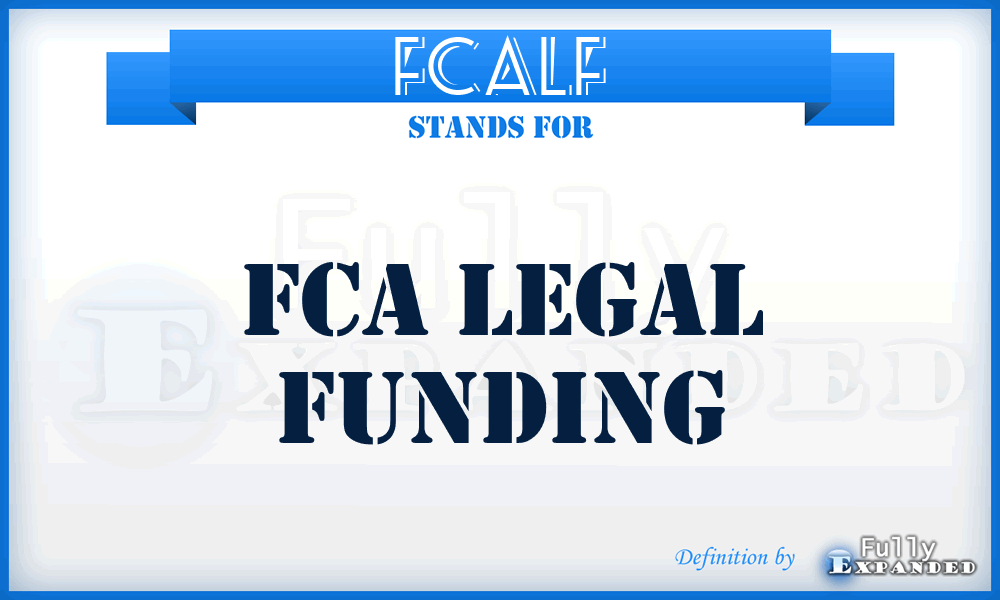 FCALF - FCA Legal Funding