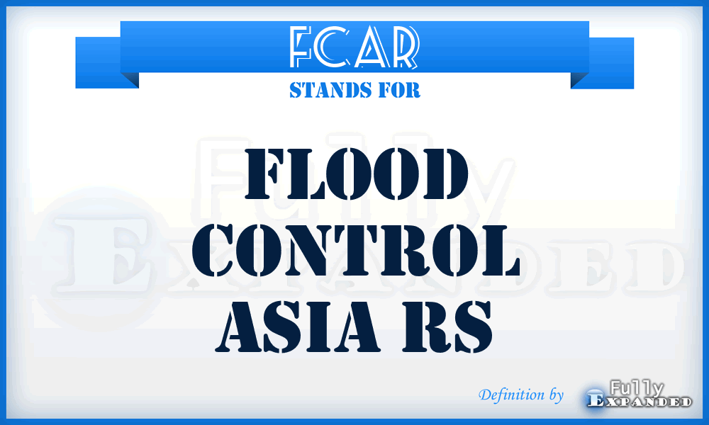 FCAR - Flood Control Asia Rs
