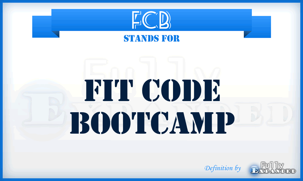 FCB - Fit Code Bootcamp