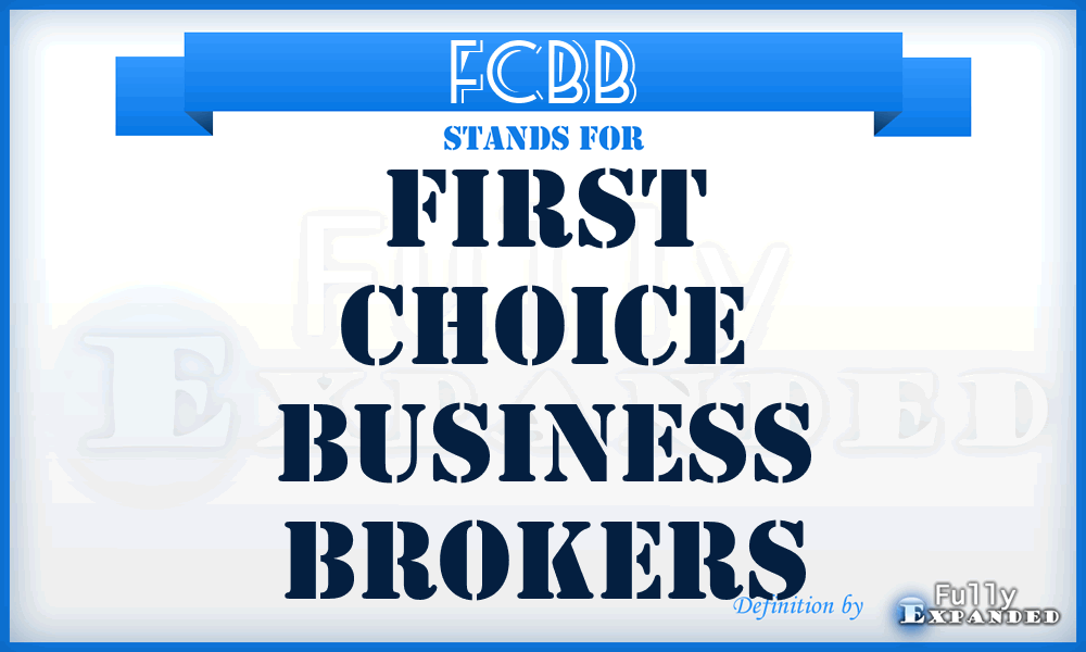 FCBB - First Choice Business Brokers