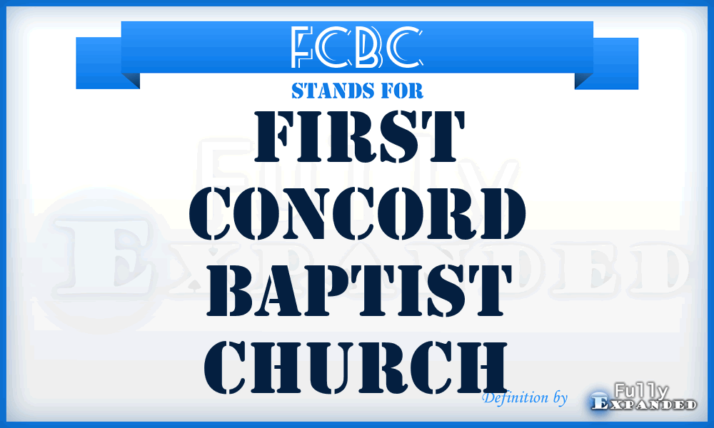 FCBC - First Concord Baptist Church