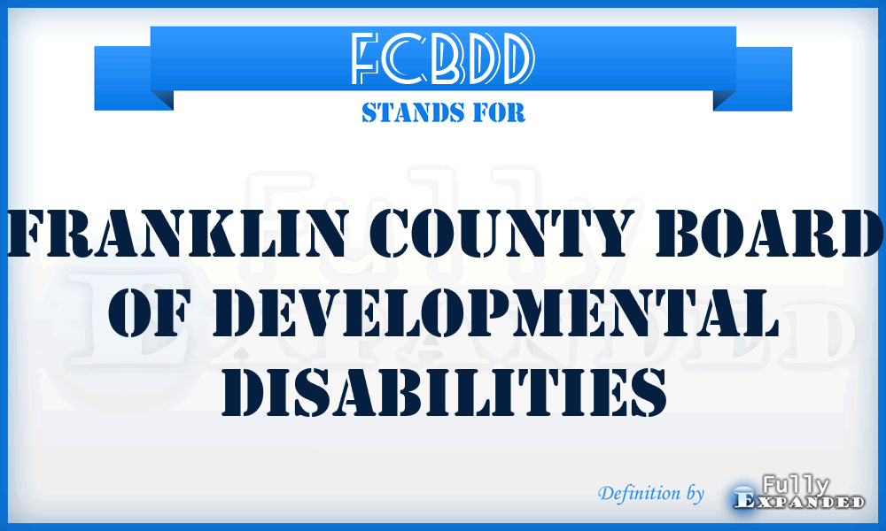 FCBDD - Franklin County Board of Developmental Disabilities