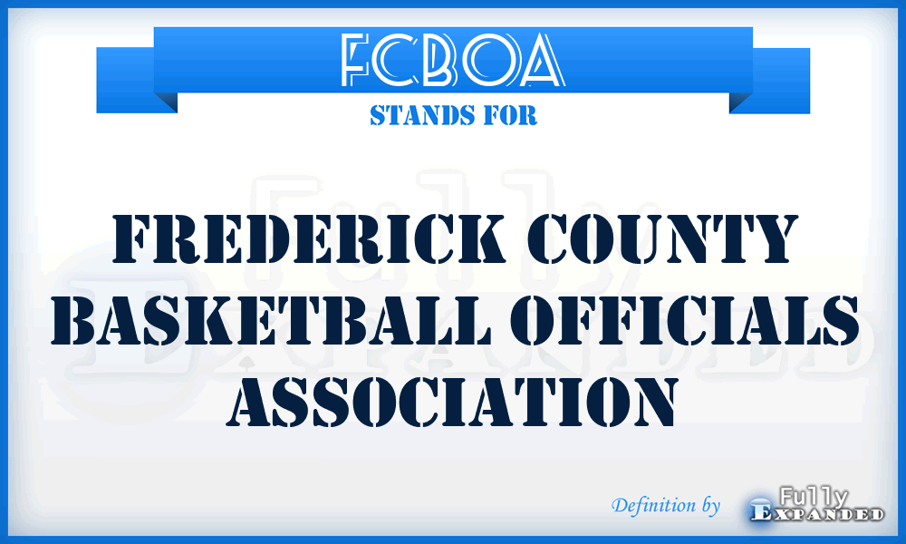 FCBOA - Frederick County Basketball Officials Association