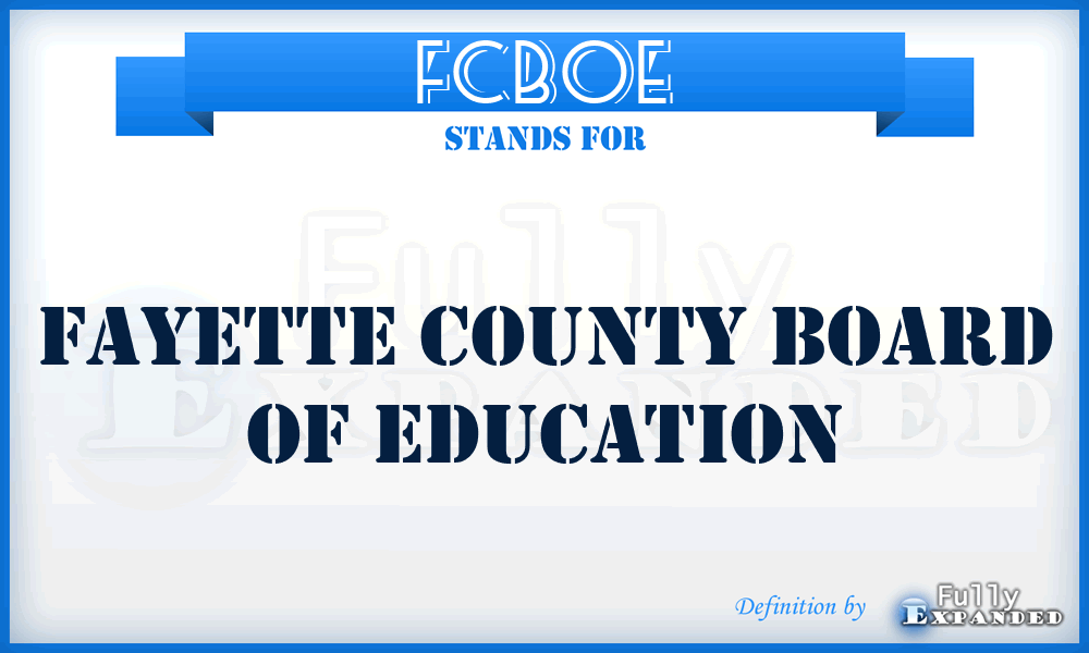 FCBOE - Fayette County Board of Education