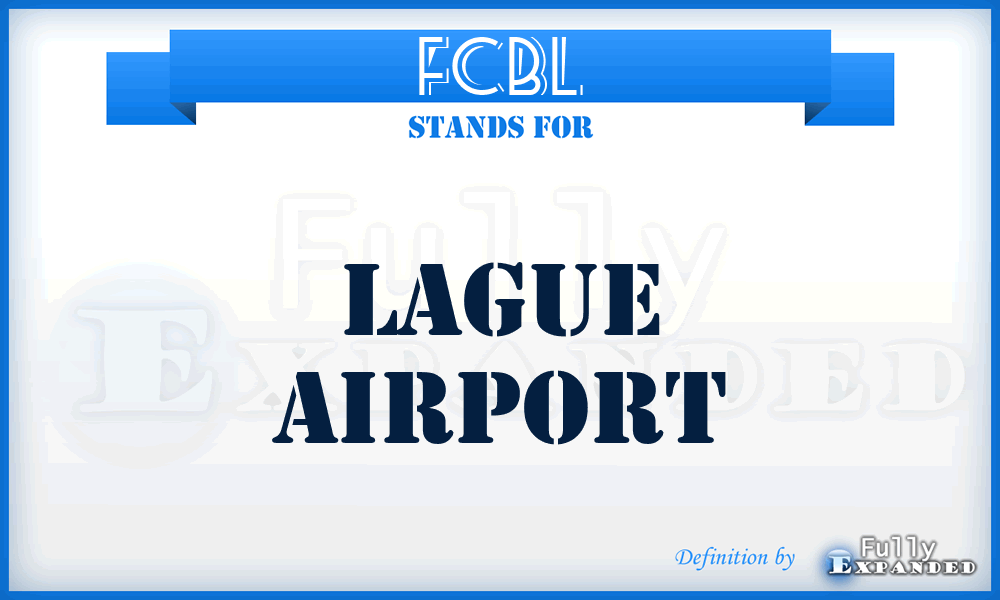 FCBL - Lague airport