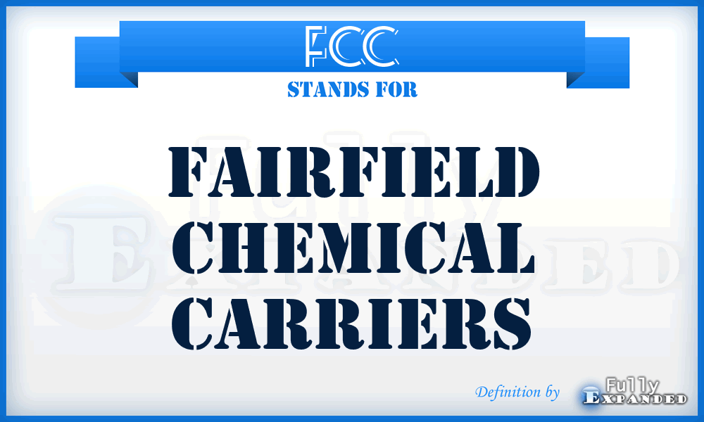 FCC - Fairfield Chemical Carriers