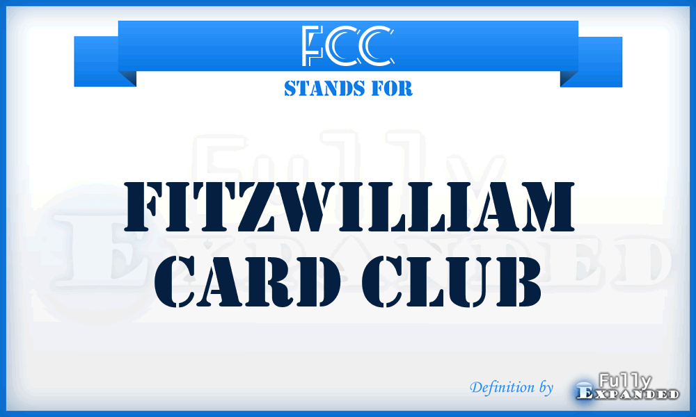 FCC - Fitzwilliam Card Club