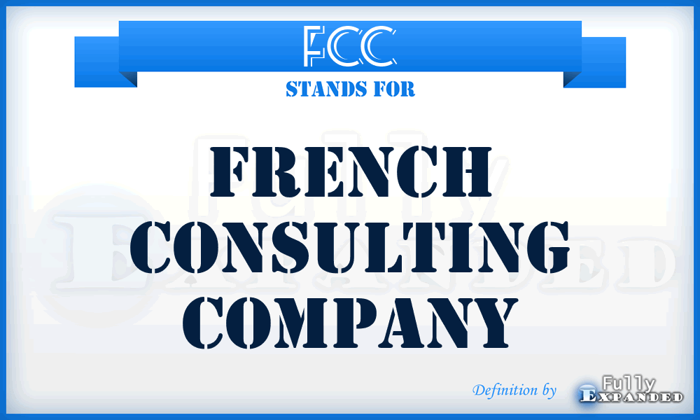 FCC - French Consulting Company