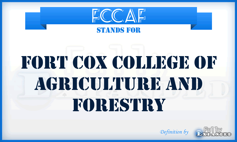 FCCAF - Fort Cox College of Agriculture and Forestry