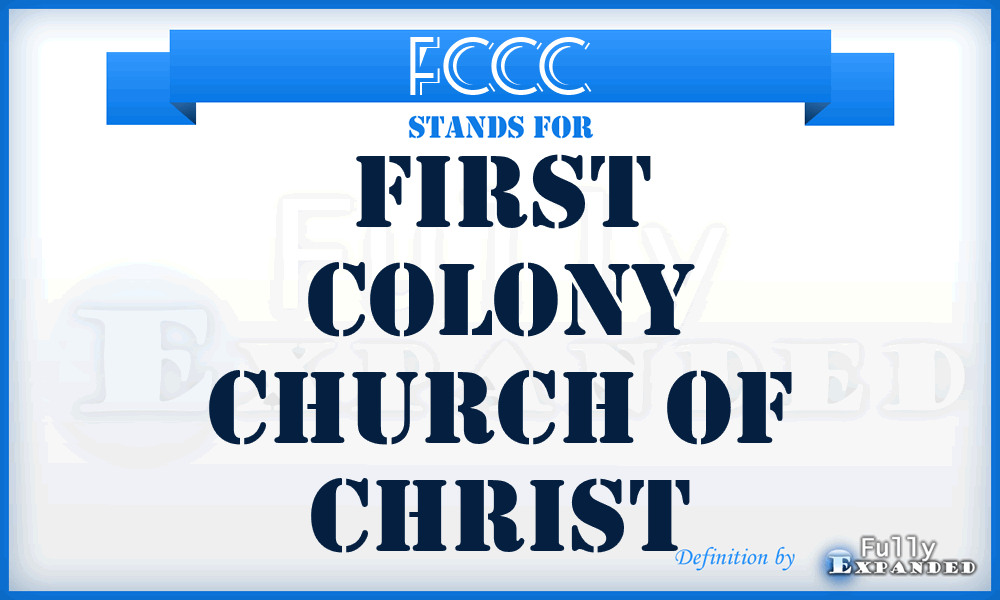 FCCC - First Colony Church of Christ