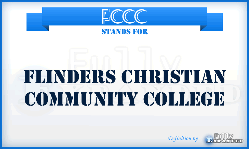 FCCC - Flinders Christian Community College