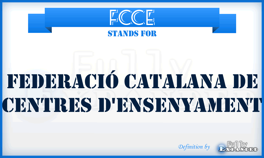 FCCE - Federació Catalana de Centres d'Ensenyament