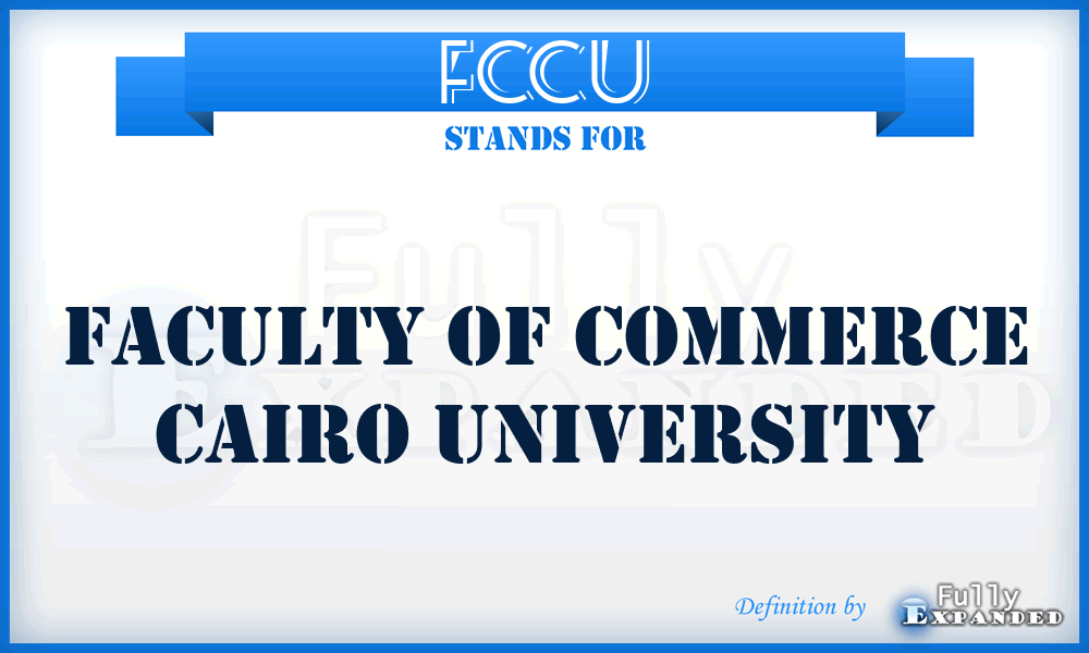 FCCU - Faculty of Commerce Cairo University