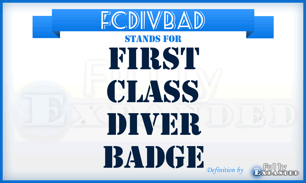 FCDIVBAD - First Class Diver Badge